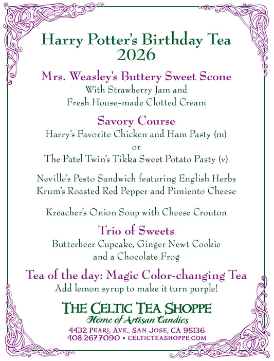 Harry Potter's Birthday Afternoon Tea 2026/Lughnasa Celebration